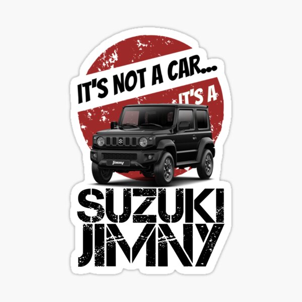 Texte noir rétro Suzuki Jimny Sticker