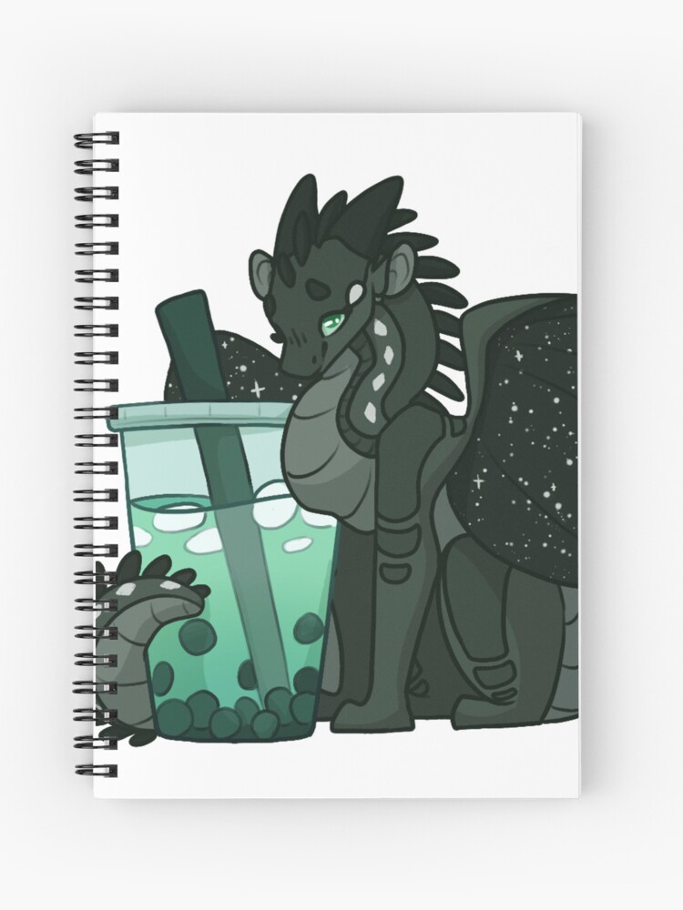 Thumbnail 1 of 3, Spiral Notebook, Moon with Boba designed and sold by BlessedBlossom.