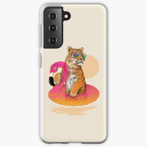 Chillin, Flamingo Tiger Samsung Galaxy Soft Case