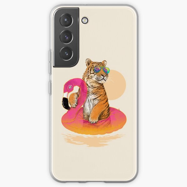 Chillin, Flamingo Tiger Samsung Galaxy Soft Case