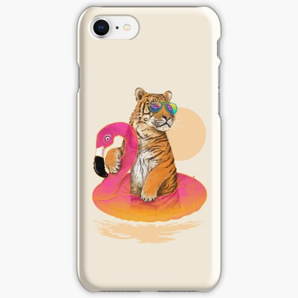 Chillin, Flamingo Tiger iPhone Snap Case
