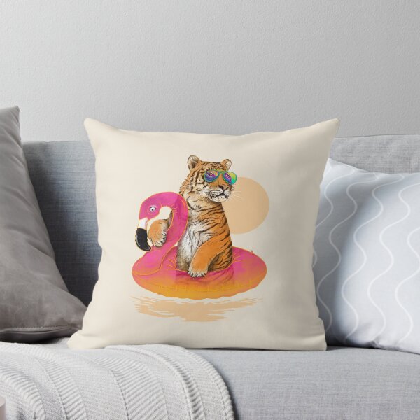 Aperçu de l'œuvre Chillin, Flamingo Tiger créée et vendue par 38Sunsets.