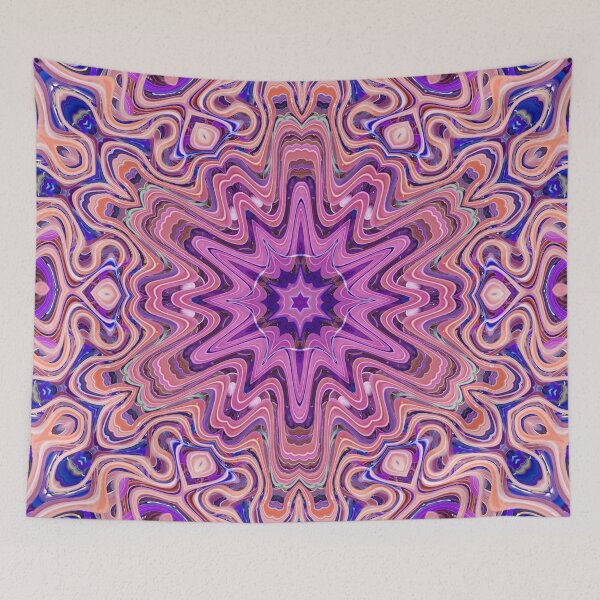 Item preview, Boho Vibes Abstract Mandala Maximalism Hippie Style Eclectic Mix of Lilac Blue Purple Pink 6 of 16 designed and sold by Beachy.