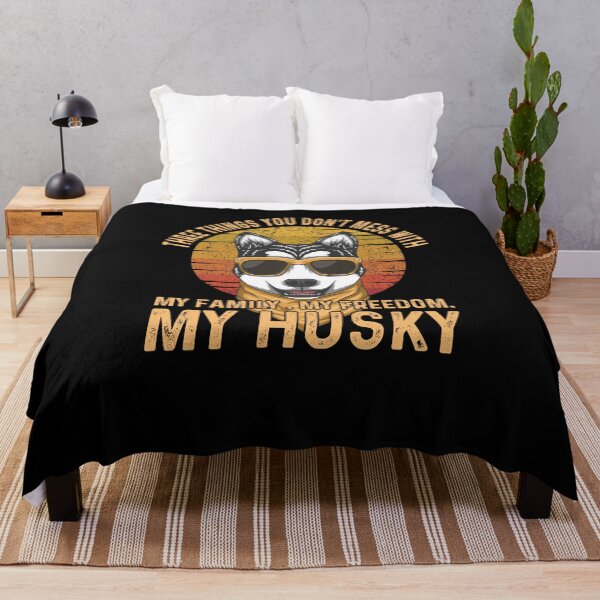 Item preview, Three things you don't mess with my family my freedom my husky designed and sold by CatherineRC.