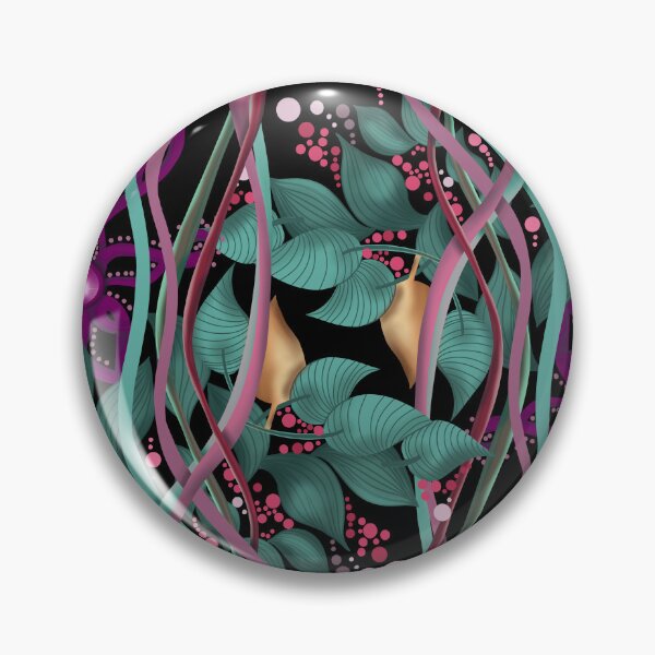 Item preview, Green leaves with black background pattern designed and sold by Patricia Piotrak.