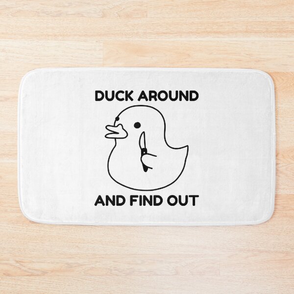 Item preview, Duck Around and Find Out - Violent Cute Duck with a Sword Knife designed and sold by epicmemeshirts1.
