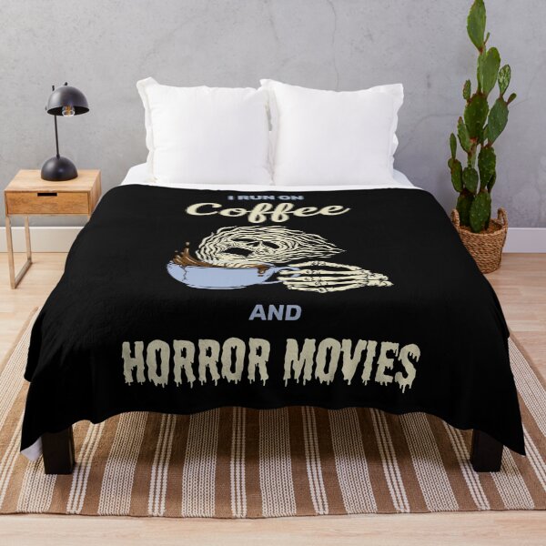 Item preview, I run on coffee and horror movies funny creepy halloween design designed and sold by absolutdesign.