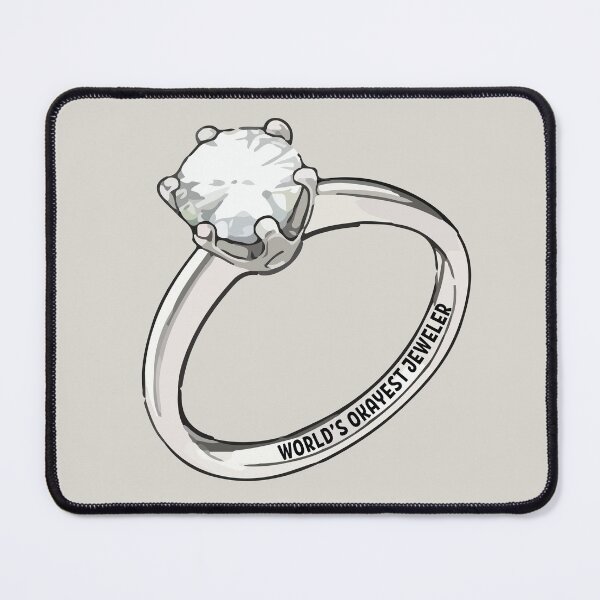 Item preview, World's okayest jeweler funny metalsmith diamond ring jewelry making meme designed and sold by MetalicBabe.