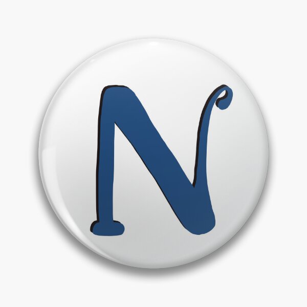 Item preview, Letter N blue initial monogram alphabet capital N designed and sold by Antique-Gifts.