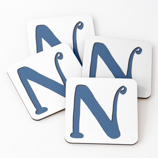 Item preview, Letter N blue initial monogram alphabet capital N designed and sold by Antique-Gifts.