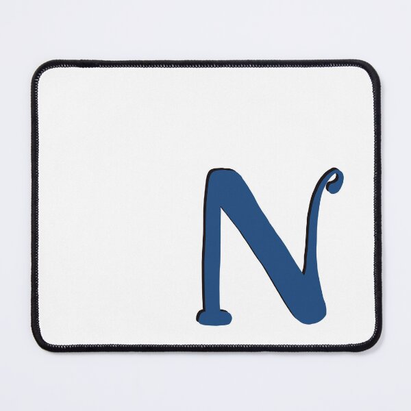 Item preview, Letter N blue initial monogram alphabet capital N designed and sold by Antique-Gifts.