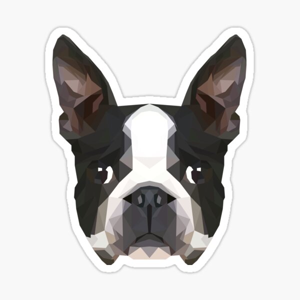 Crystalline Boston Terrier Sticker
