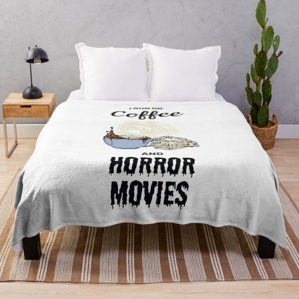 Item preview, I run on coffee and horror movies funny creepy halloween design designed and sold by absolutdesign.