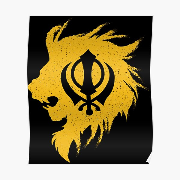 Khanda Lion Kaur Punjabi Sikhism Sikh T Poster For Sale By Rundownguarante Redbubble