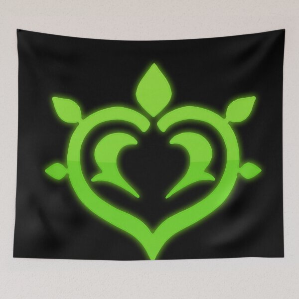 Item preview, Genshin Impact Symbol Element Dendro Nature – Sumeru - Vibrant Colours Neon Glow designed and sold by Fregoulix.