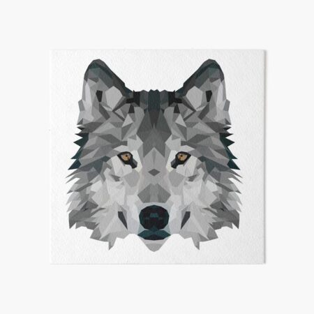 Crystalline Wolf Art Board Print