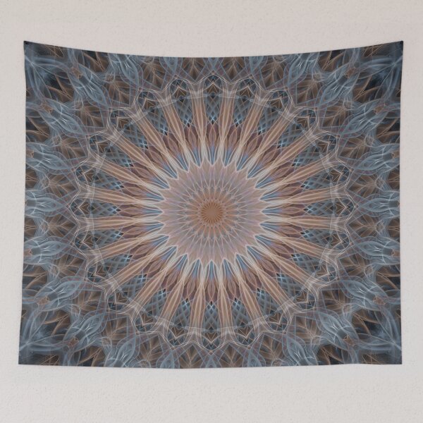 Item preview, Light blue and peach mandala designed and sold by JBlaminsky.
