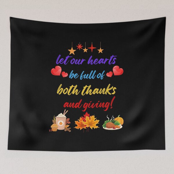 Item preview, Let our hearts be full of both thanks and giving | gifts for thanksgiving lovers designed and sold by ThanksVibe.