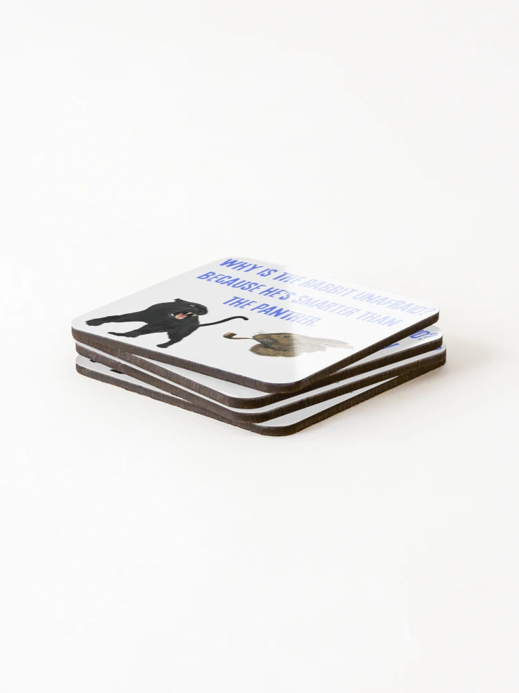 Thumbnail 4 of 5, Coasters (Set of 4), Smart Rabbit designed and sold by DrawingAndText.