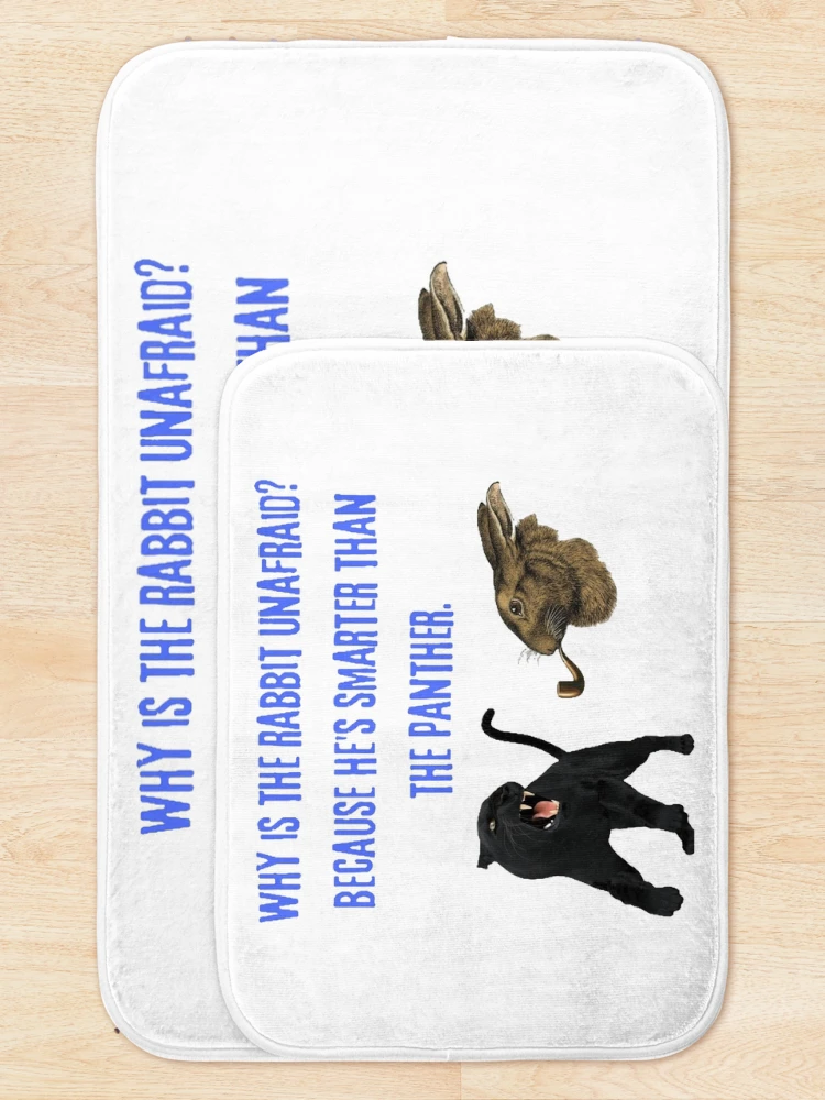 Thumbnail 5 of 6, Bath Mat, Smart Rabbit designed and sold by DrawingAndText.