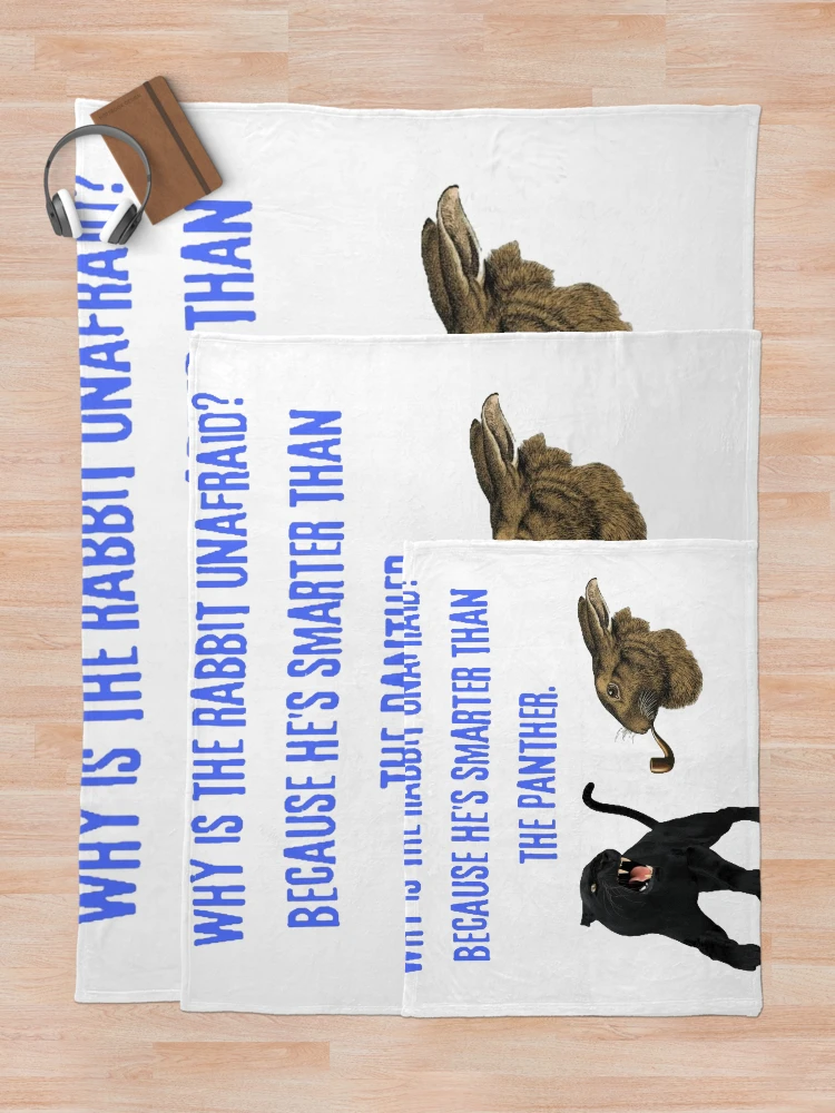 Thumbnail 5 of 6, Throw Blanket, Smart Rabbit designed and sold by DrawingAndText.