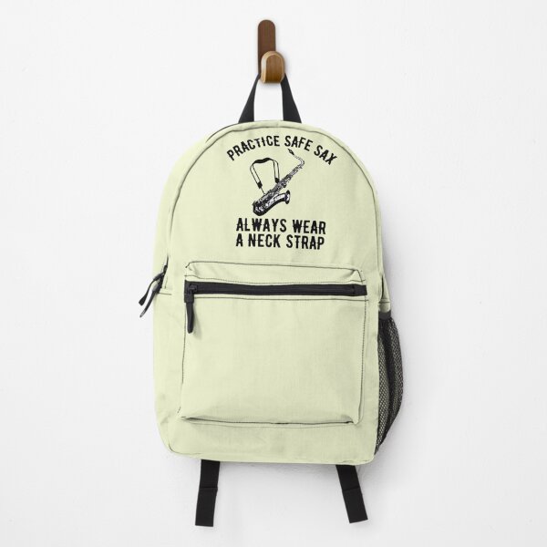 Item preview, Practice Safe Saxy Always Wear A Neck Strap For Saxophone Player And Orchestra Musicians As A Jazz Saxophonist designed and sold by Funwithmusic.
