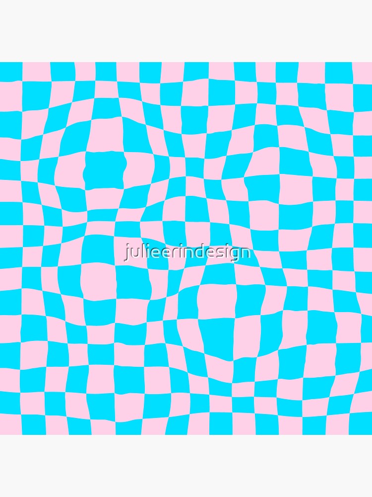 Wavy Pink Checkered Vinyl