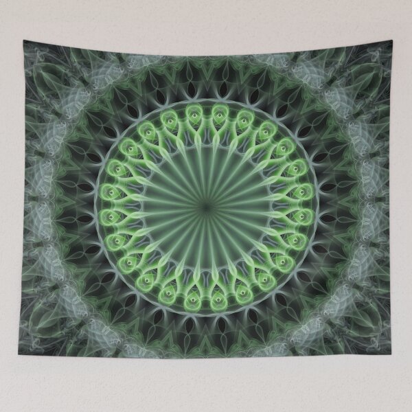 Item preview, Dark and neon green mandala designed and sold by JBlaminsky.