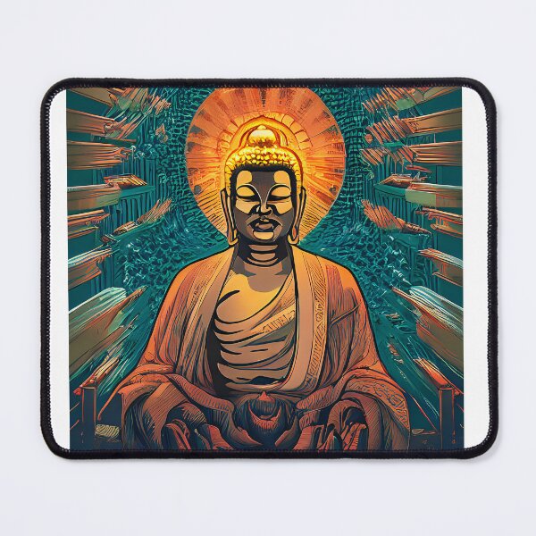 Buddha Meditation Desk Mat / Mouse Pad / Zen, Calming, Relaxing Office  Accessories Gift