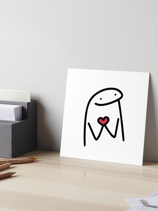 Flork in love meme pack, bundle | Art Board Print