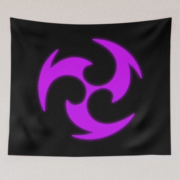 Item preview, Genshin Impact Symbol Element Electro Lightning - Inazuma - Vibrant Colours Neon lLow designed and sold by Fregoulix.