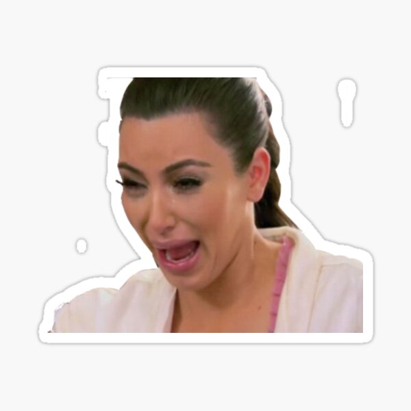 Kim K Crying Face Sticker