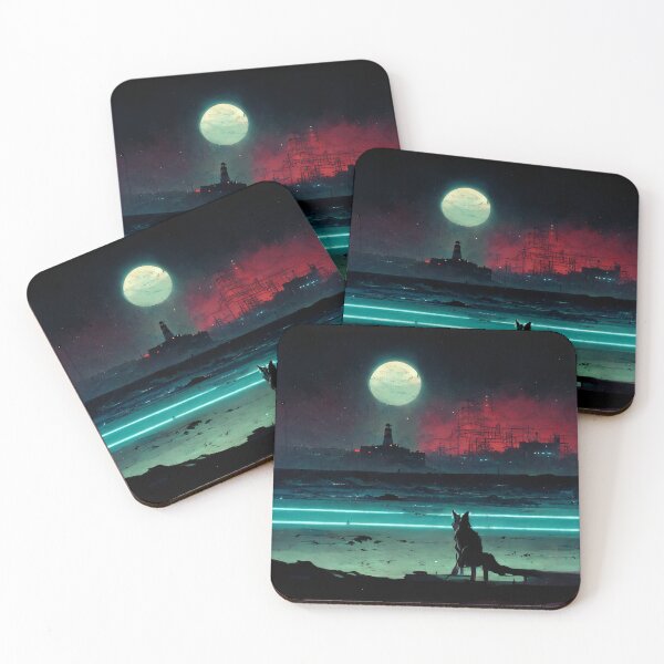 Item preview, a lonely coyote on a beach designed and sold by La-Paqui.
