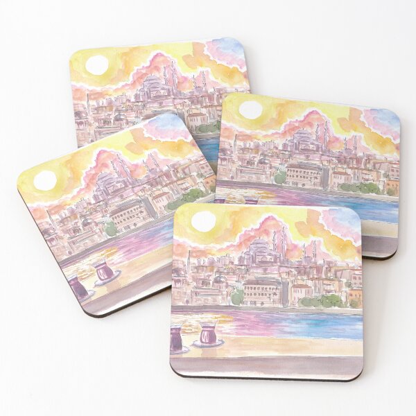 Item preview, Istanbul Turkey Amazing City View with Skyline and Tea designed and sold by artshop77.