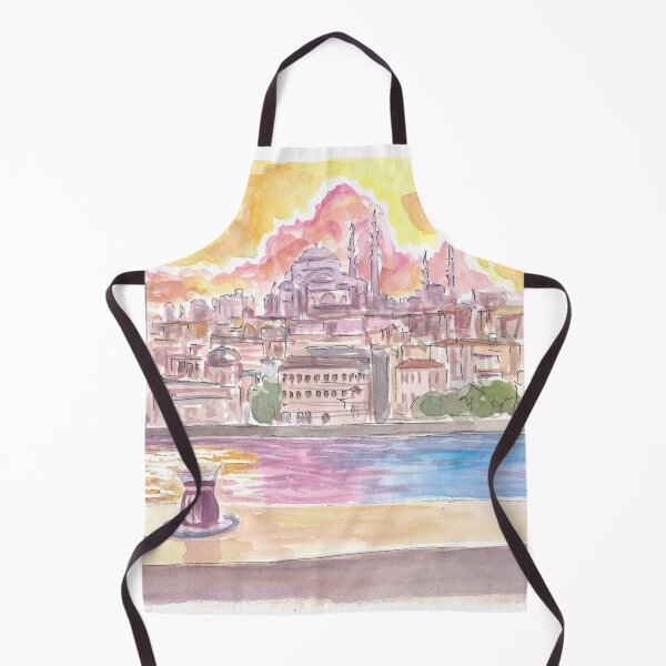 Item preview, Istanbul Turkey Amazing City View with Skyline and Tea designed and sold by artshop77.