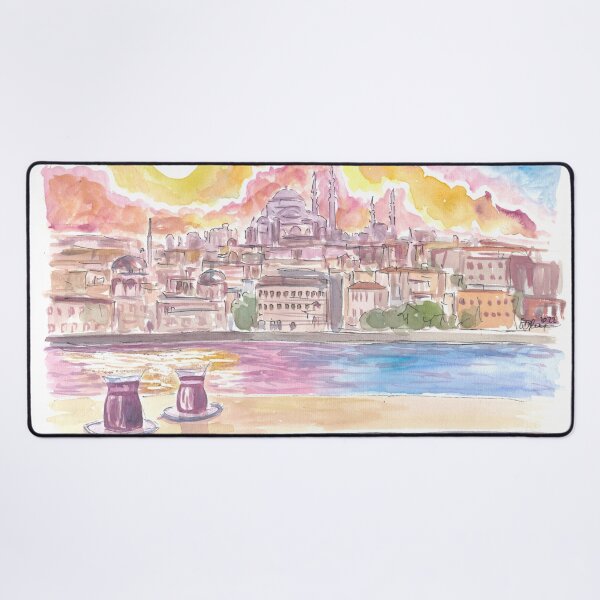 Item preview, Istanbul Turkey Amazing City View with Skyline and Tea designed and sold by artshop77.