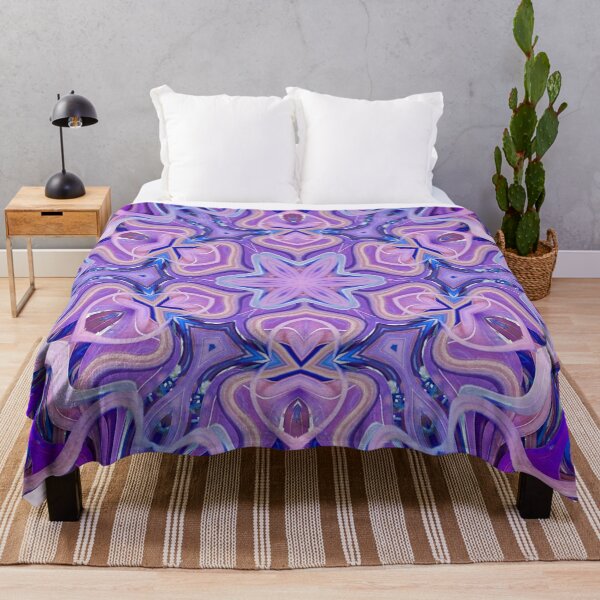 Item preview, Boho Vibes Abstract Mandala Maximalism Hippie Style Eclectic Mix of Lilac Blue Purple Pink 8 of 16 designed and sold by Beachy.