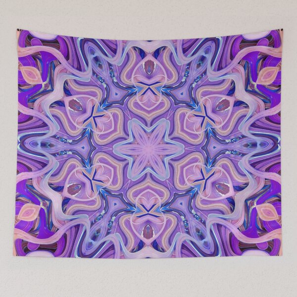 Item preview, Boho Vibes Abstract Mandala Maximalism Hippie Style Eclectic Mix of Lilac Blue Purple Pink 8 of 16 designed and sold by Beachy.