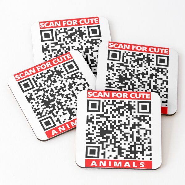 Item preview, Scan For Cute Animals Rick roll Youtube video never gonna give you up QR code designed and sold by rednumberone.