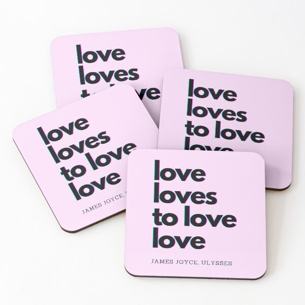 Item preview, Love Loves to Love Love, James Joyce in pink! designed and sold by dusie.