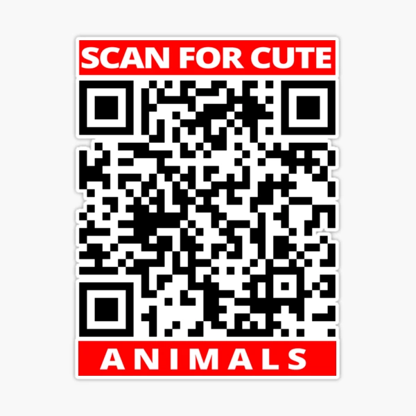 SCAN this Prank Rick roll  video never gonna give you up QR code  Sticker for Sale by rednumberone