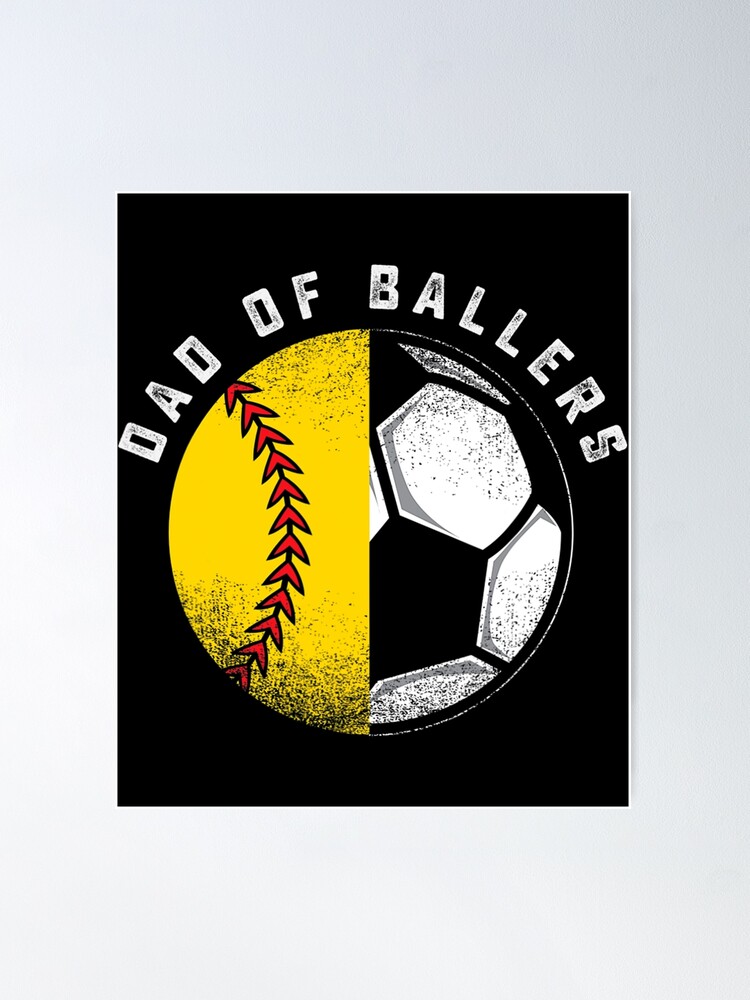 Dad Of Ballers Shirt Funny Baseball Softball Gift From Son Women's V-Neck T- Shirt 