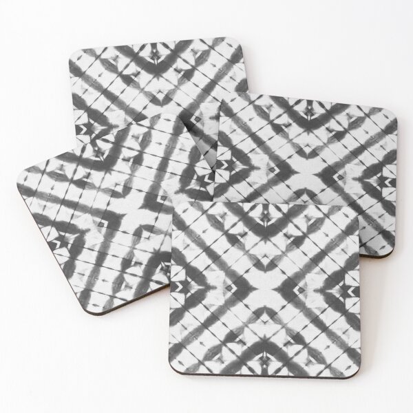 Item preview, Shibori itajime tie dyed black and white designed and sold by marufemia.