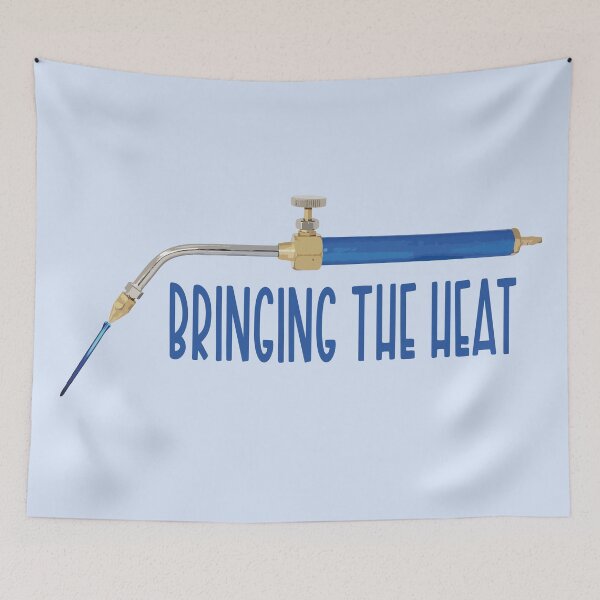 Item preview, Bringing the heat blue jewelry torch soldering tools metalsmith humor meme t-shirt designed and sold by MetalicBabe.