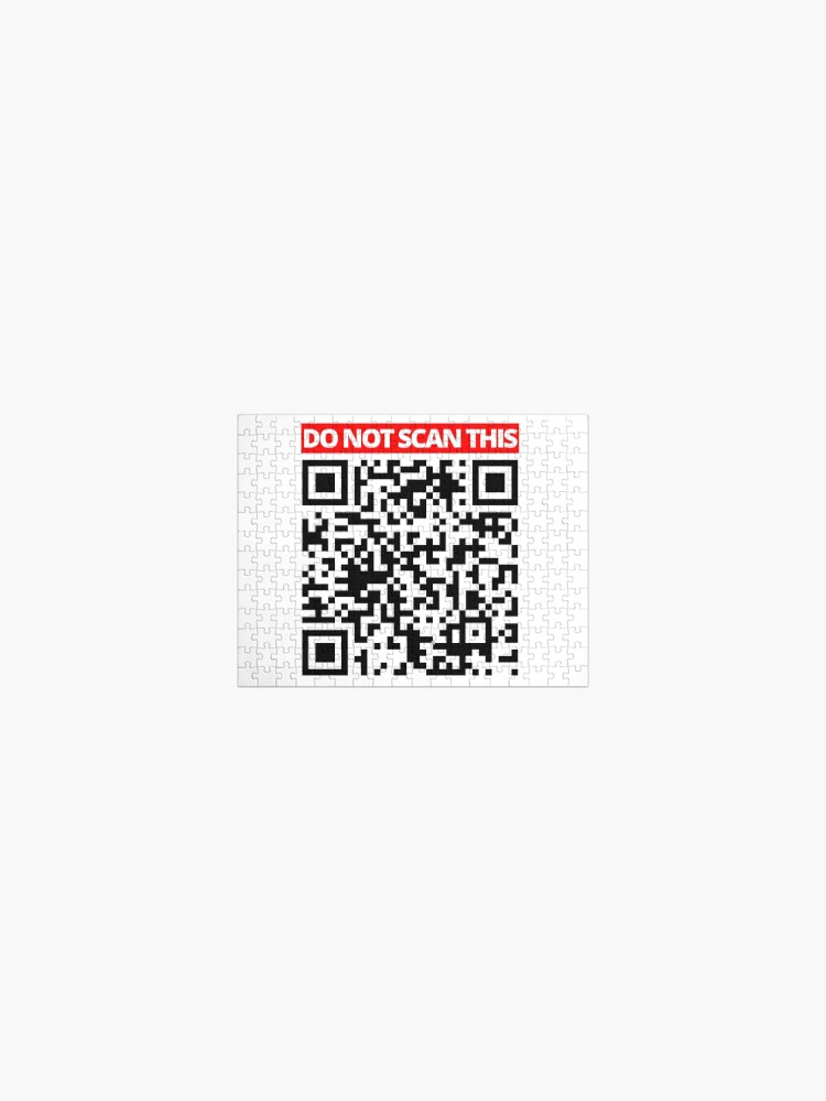 SCAN this Prank Rick roll  video never gonna give you up QR code  Sticker for Sale by rednumberone