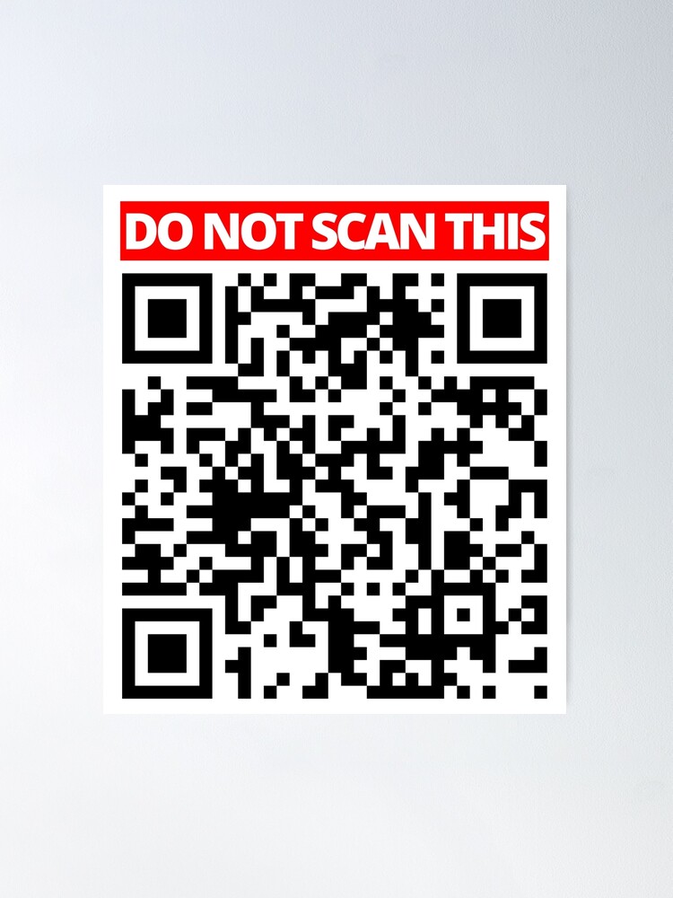 Rick Roll Link QR Code Poster for Sale by magsdesigns