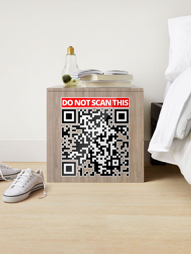  Free Donuts Prank Rick roll  Video Never Gonna give You  up QR Code Bumper Sticker Vinyl Decal 5
