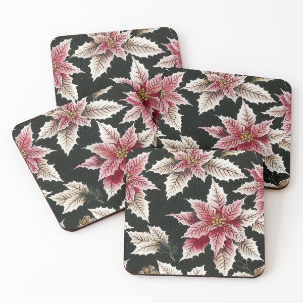 Item preview, Vintage Florals Christmas Poinsettia Watercolor  designed and sold by VintageFlorals.