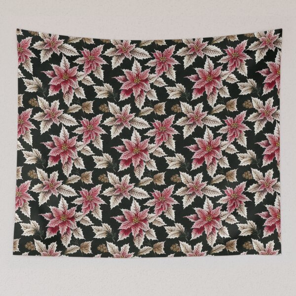 Item preview, Vintage Florals Christmas Poinsettia Watercolor  designed and sold by VintageFlorals.