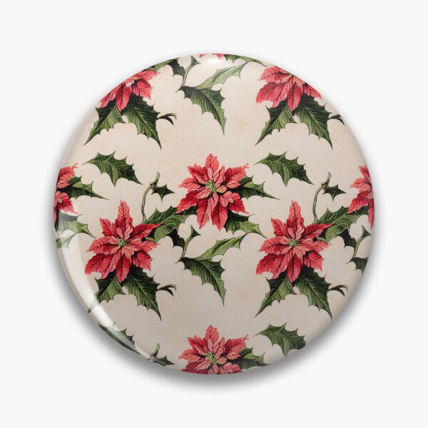 Item preview, Vintage Florals Christmas Poinsettia Watercolor  designed and sold by VintageFlorals.